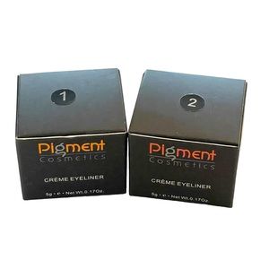 Pigment Cosmetics Creme Eyeliner 1 & 2 Black NEW Face Makeup‎ Beauty